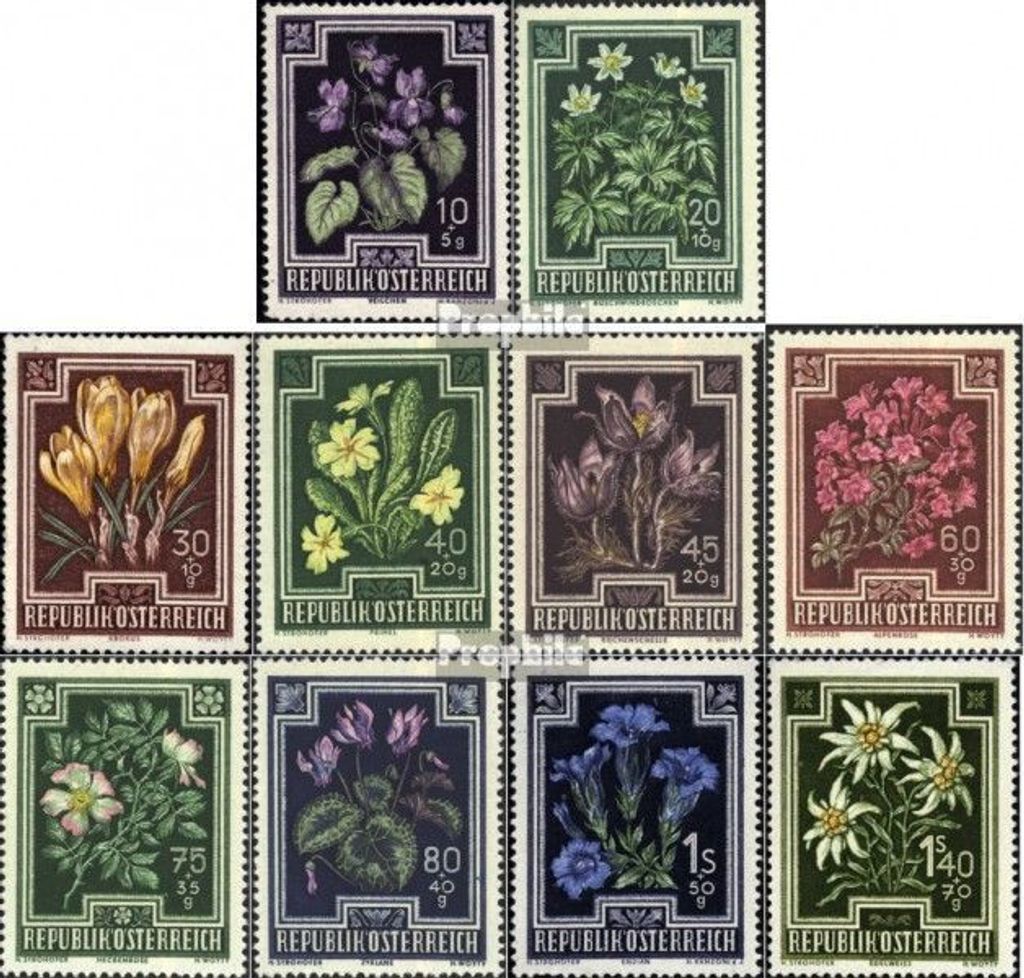Briefmarken Österreich 1948 Mi 868-877 (kompl.Ausg.) gestempelt Wohltat