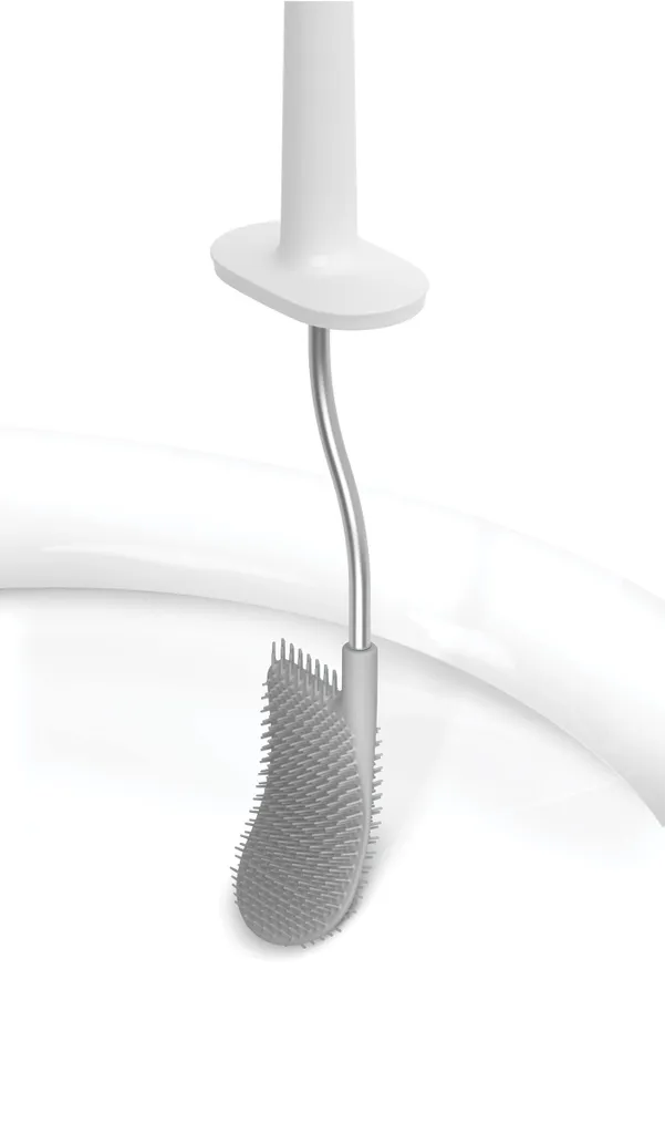 Joseph Joseph Flex Brosse WC avec Support en Acier Inoxydable Argenté - 15