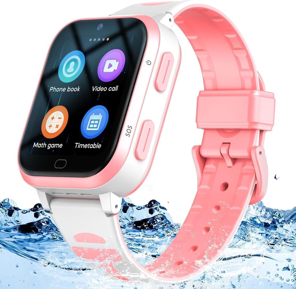 4G Kinder Smartwatch GPS Tracker Telefon WiFi Wasserdicht Echtzeit Position Video Anruf Nachricht Schrittzähler Geofence SOS Anti-Verlust