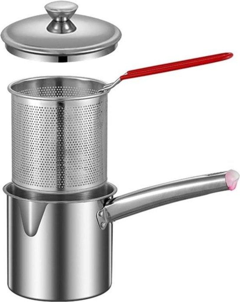 Multifunktionale Frittierpresse - Inklusive Deckel und Frittierkorb - Kompaktes Design