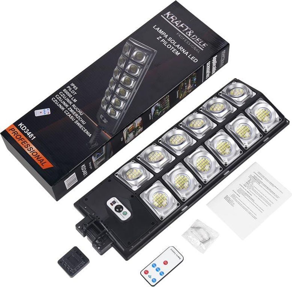 LED-Solarlampe mit Fernbedienung KD3481 Produktbild 