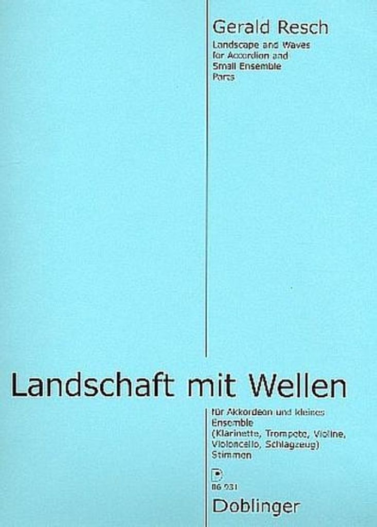 Landschaft mit Wellen für Akkordeon,Klarinette, Trompete, Violine, Violoncello