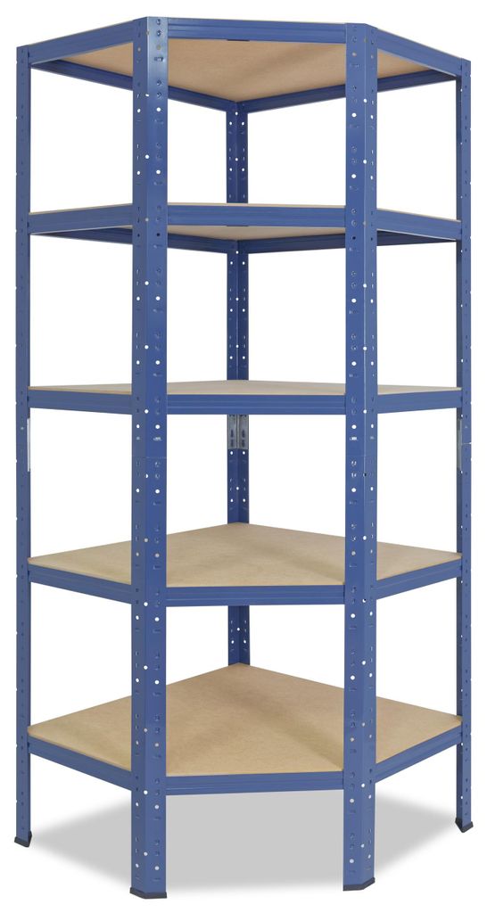 shelfplaza HOME 180x70x45 cm Eckregal in blau mit 5 Böden Produktbild 