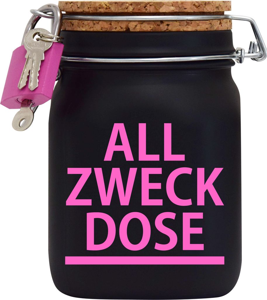 Spardose Geld Geschenk Ideen All Zweck Dose Schwarz Größe L 1 Liter