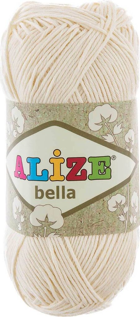 100g ALIZE BELLA uni, Baumwoll-Strickgarn / Häkelgarn, Farbwahl