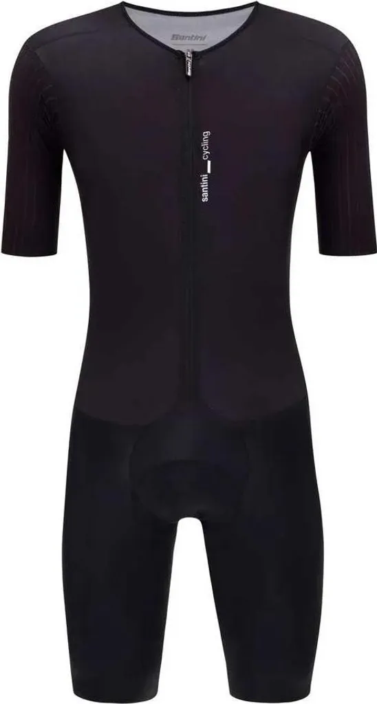 Combinaison Cycliste Santini Madss V4 Noire M - Tissu Italien Respirant
