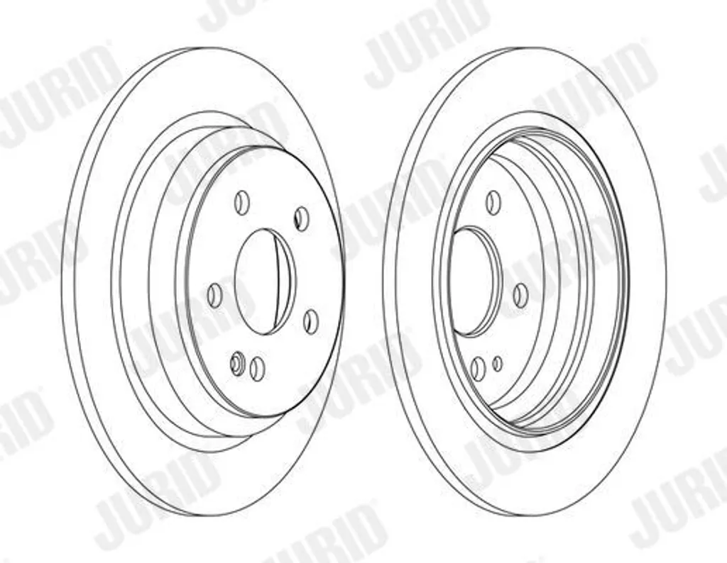 2 Disques de frein JURID 562263JC pour MERCEDES-BENZ VIANO W639 296mm