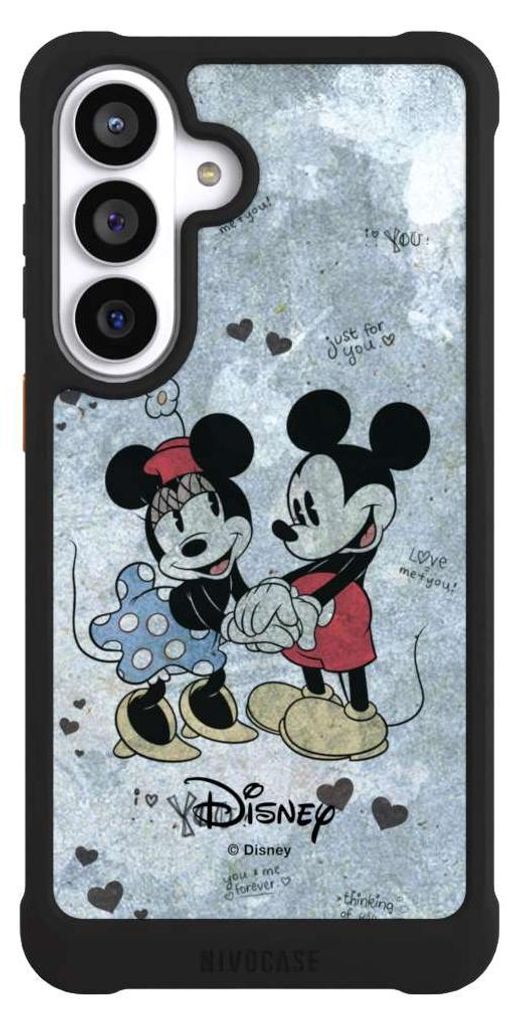 NIVOCASE Hülle für Samsung Galaxy S26+ Stoßfeste Handyhülle NIVOmax Case Schwarz Disney Vintage