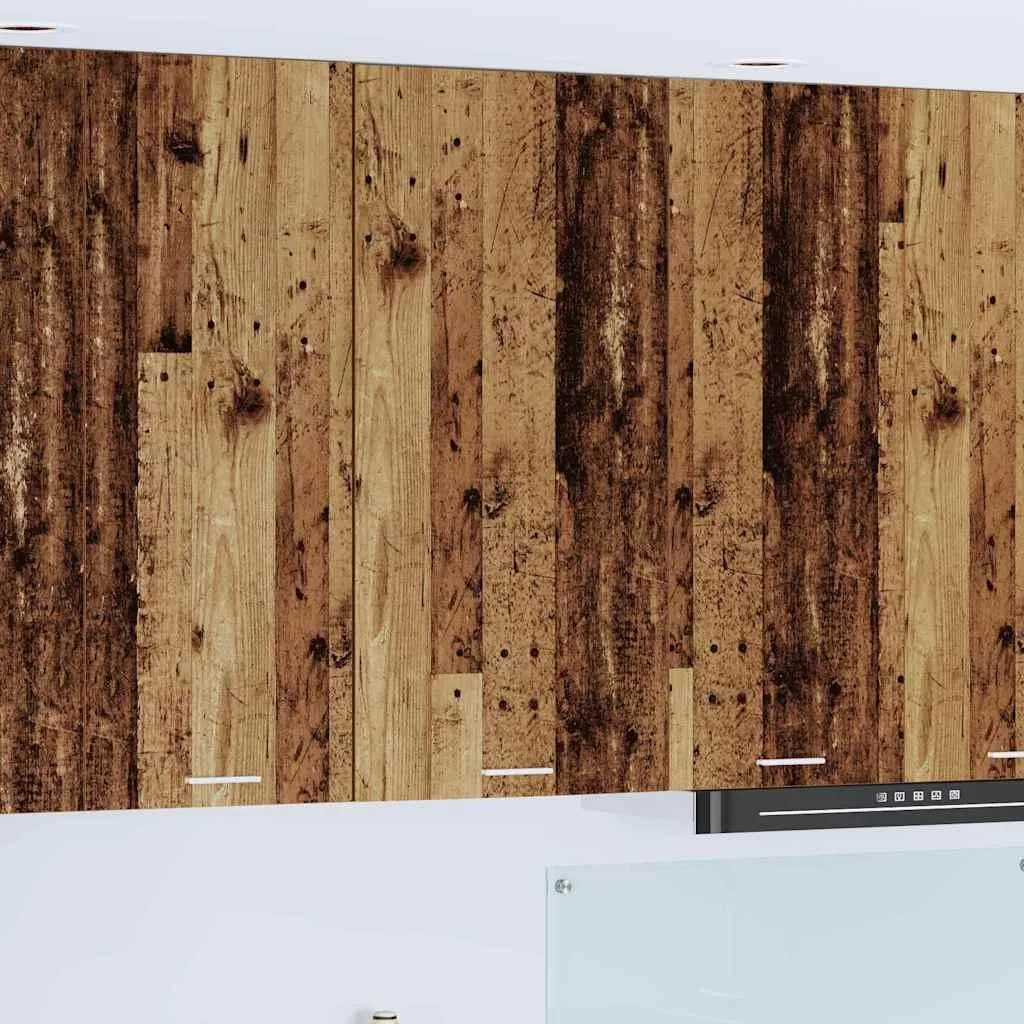 vidaXL Mobile a Parete 50x31x100 cm | Bianco e Legno | Top Qualità - 2