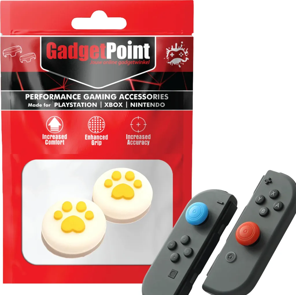 Accessori Protezione Switch: Gommini Joystick Bianchi e Gialli Joycon