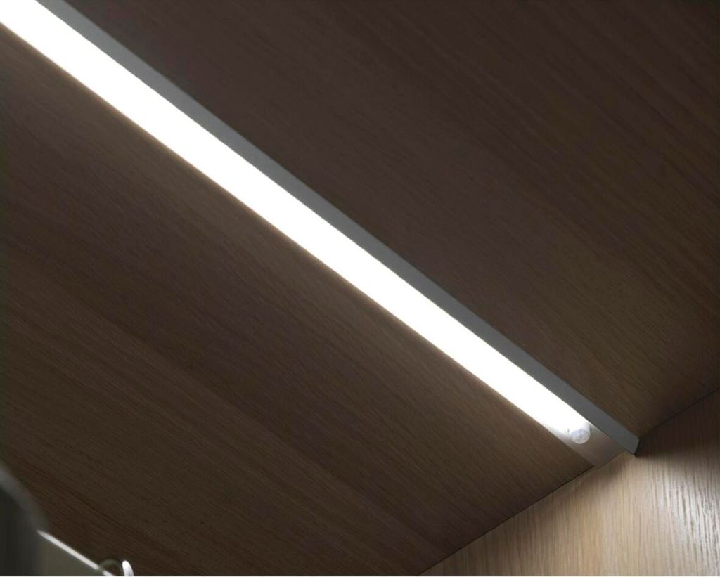 L&S Einbauleuchte Miska Sensor 10,4W 1000mm neutralweiß LED mit Bewegungsmelder, flach, alu