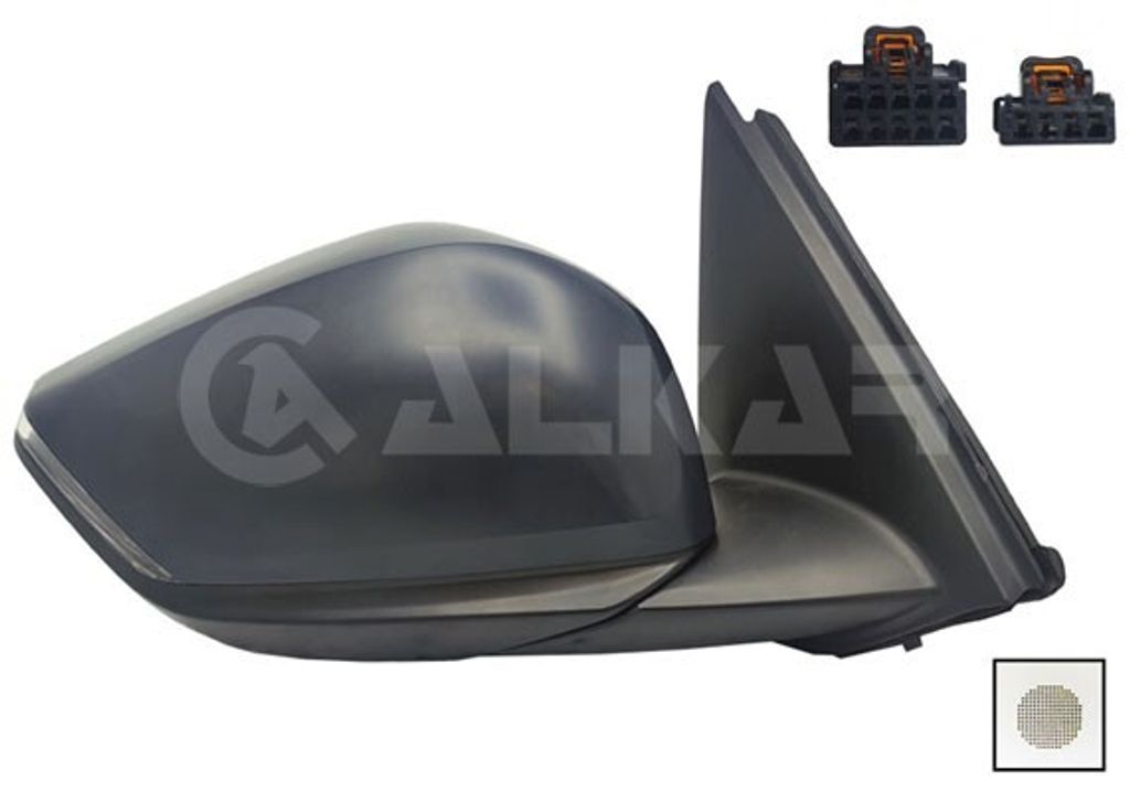 ALKAR 6146775 Außenspiegel Seitenspiegel Rechts für CITROËN C4 III (B) Beheizt Konvex Grundiert Elektrisch