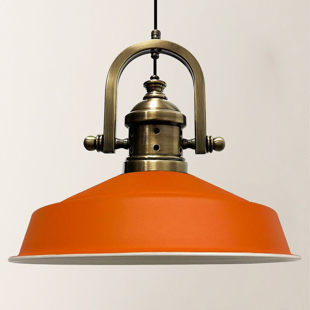 Pendelleuchte Industrial Asletl-Marine Vintage 40 cm - Orange