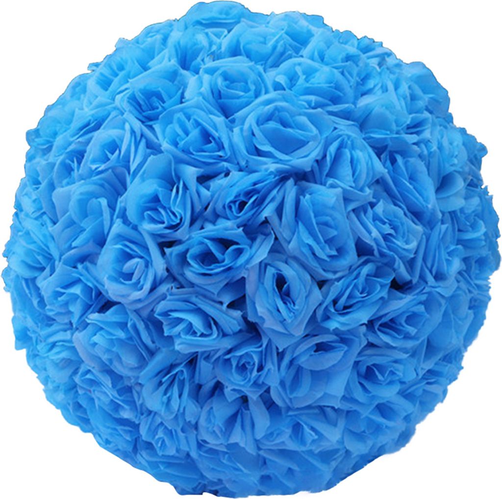 20 cm künstliche Rosenseide Blumenball Hängende Hochzeitsfeier Nachbildung Kollektion-Hellblau