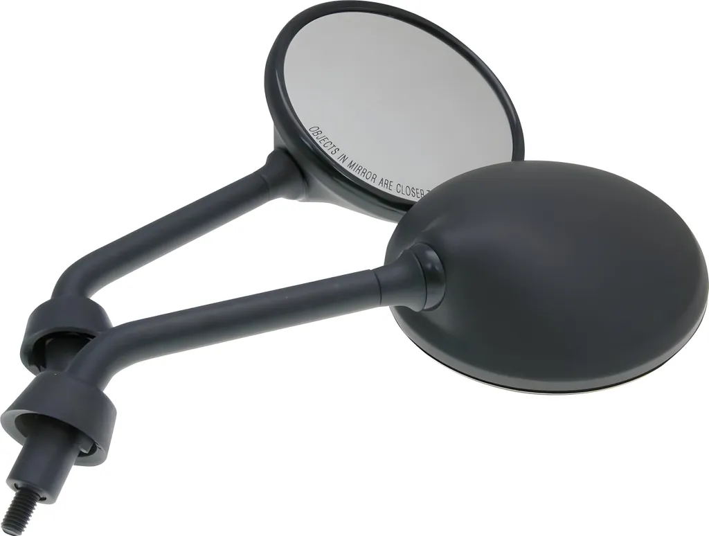Rétroviseur court noir M8 pour Vespa GTS GTV LXV - Set de 2 miroirs