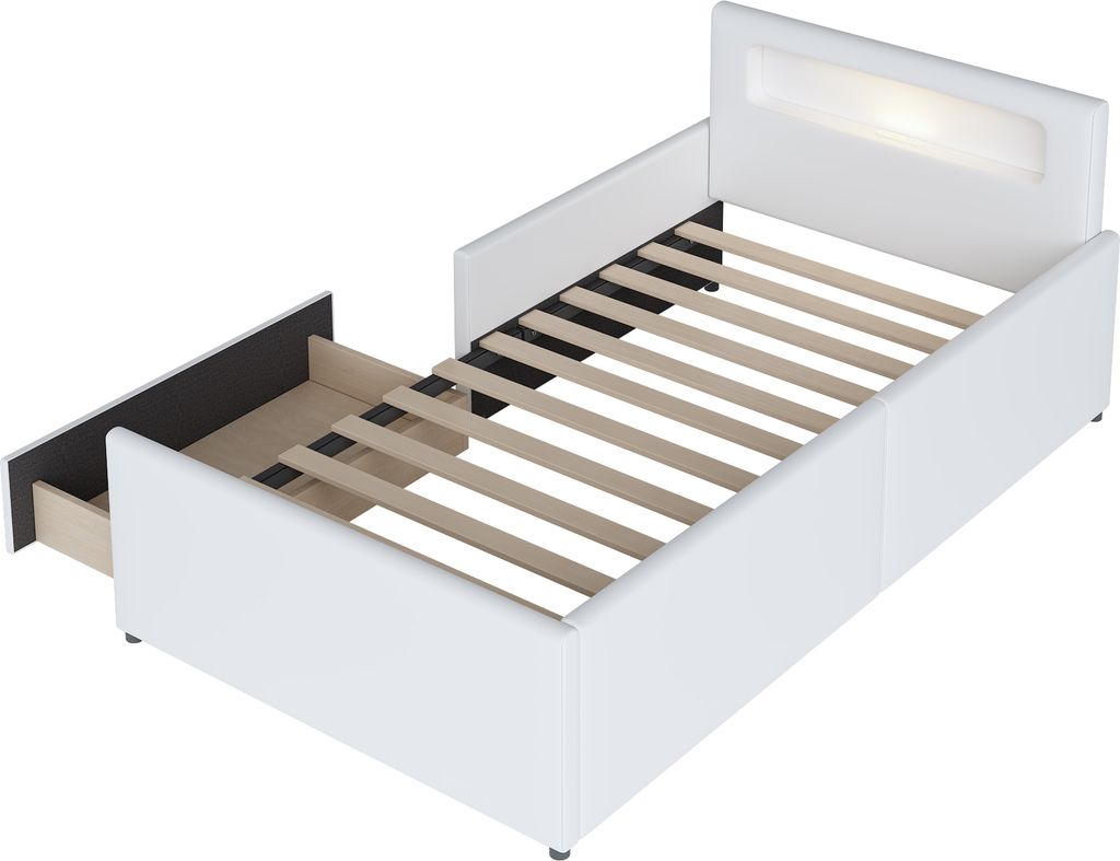 okwish Polsterbett Jugendbett 90×200 cm mit Lattenrost für Produktbild 