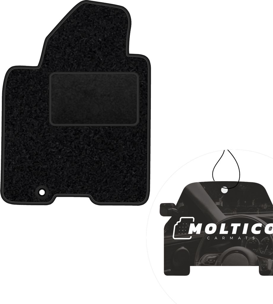 moto-MOLTICO Fahrer Fußmatte Auto Velours Fahrerseite Autoteppiche Schwarz Fahrermatte 1-teilig passend für Nissan Titan I 2003-2015