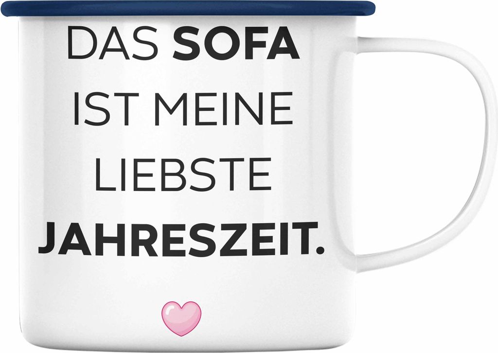 Trendation - Lustige Emaille Tasse mit Spruch für Frauen Männer Arbeit Büro Lustig Emaille Tassen Becher mit Sprüchen Kollegin Geschenk Sarkasm...