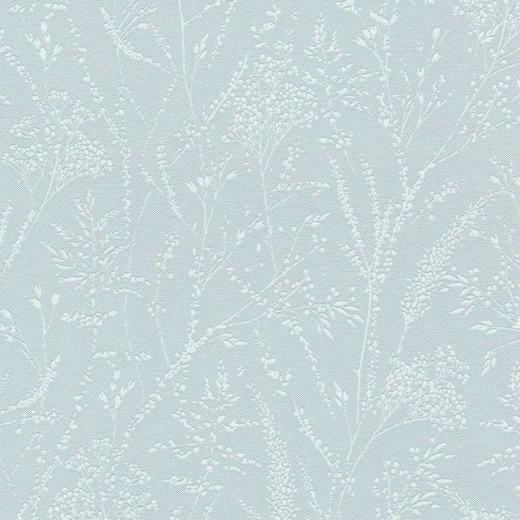 Profhome 397664-GU Ton-in-Ton Tapete Floral schimmernd blau weiß 5,33 m2