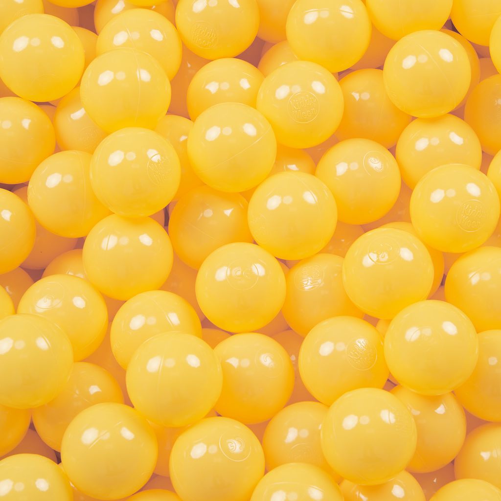 KiddyMoon plastikowe piłeczki 7cm żółty 50 zabawka zestaw Zdjęcie produktu 2