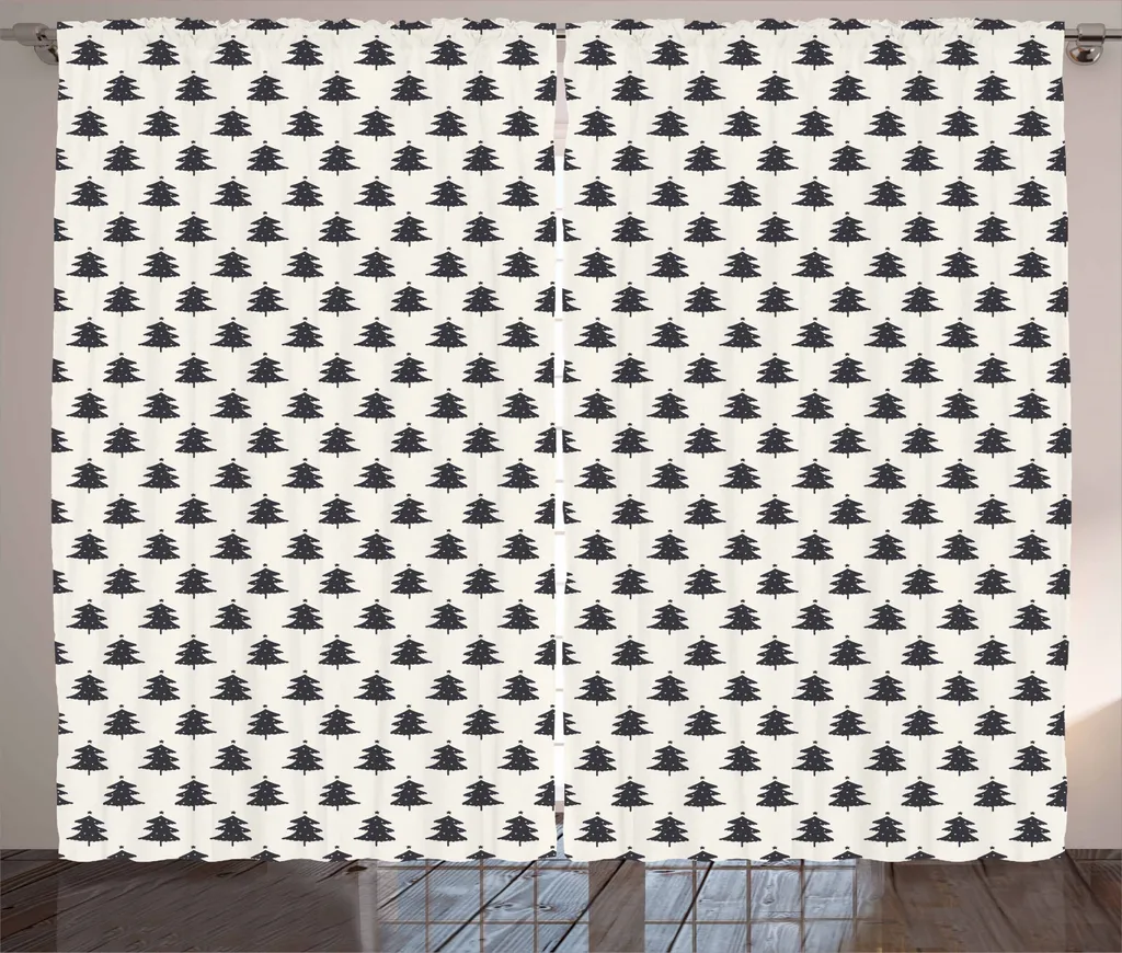ABAKUHAUS Geometrico Grigio Tenda, Ziggurat Grigio Ombre, Due Pannelli Set per la Casa Nuova, 280 x 225 cm, Grigio Pallido Grigio e Bianco