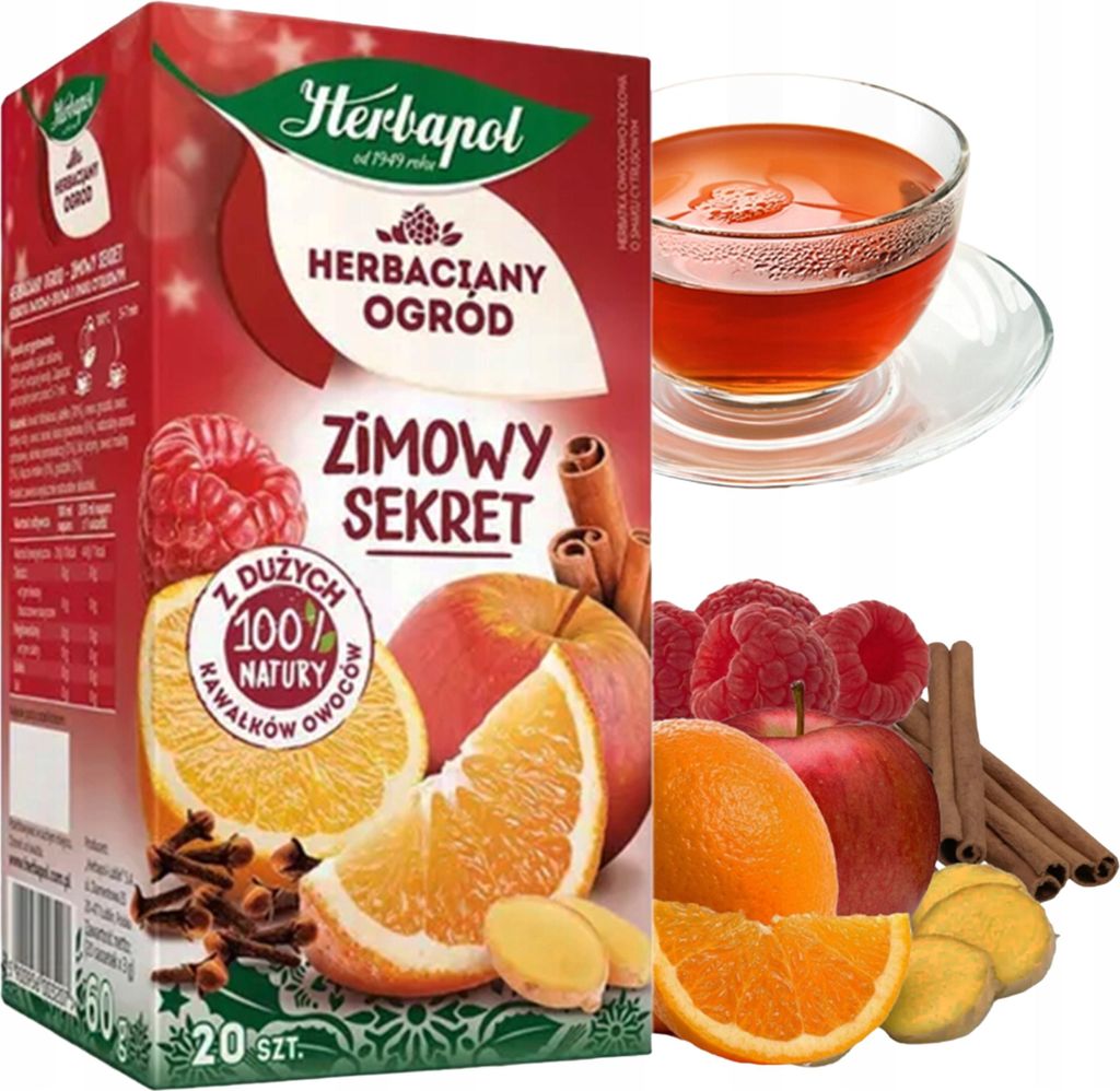 Herbapol Wintertee 20 Teebeutel - Früchte Kräuter Gewürze Winter Tee Mischung