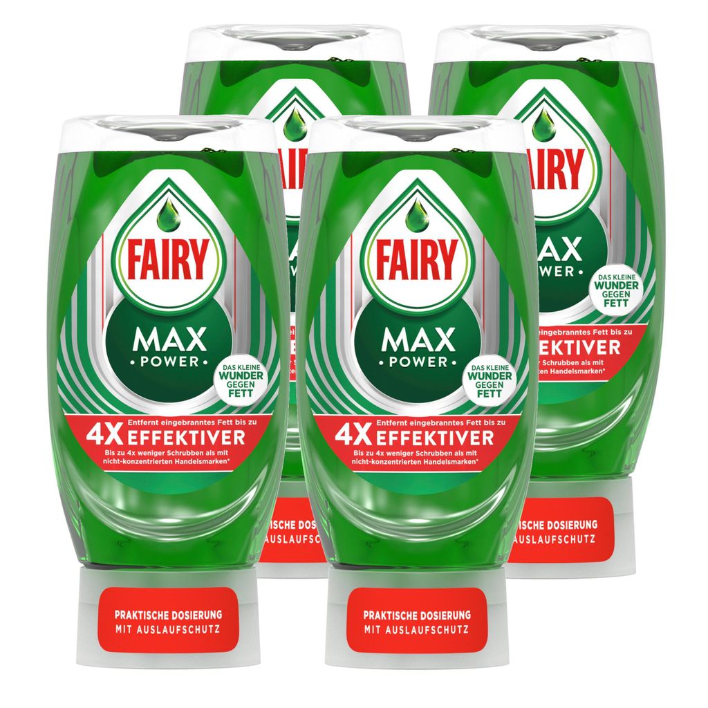 Fairy Spülmittel Max Power 370ml - Wunder gegen Fett (4er Produktbild 