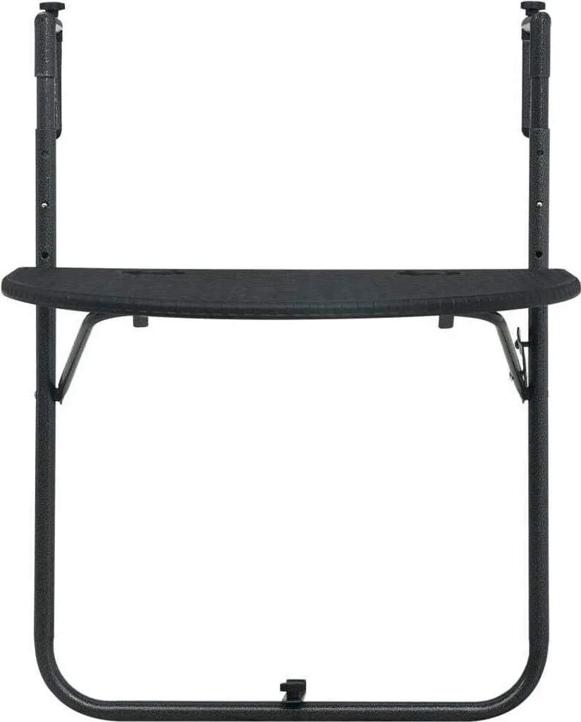 Mini Tavolo Sospeso vidaXL Nero 60x64x83,5cm per Balconi Piccoli