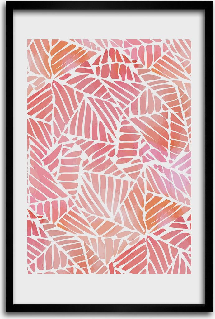 Bild - Bilderrahmen - 40 cm x 60 cm - MDF - Rahmen - Wandkunst - Abstraktes Muster