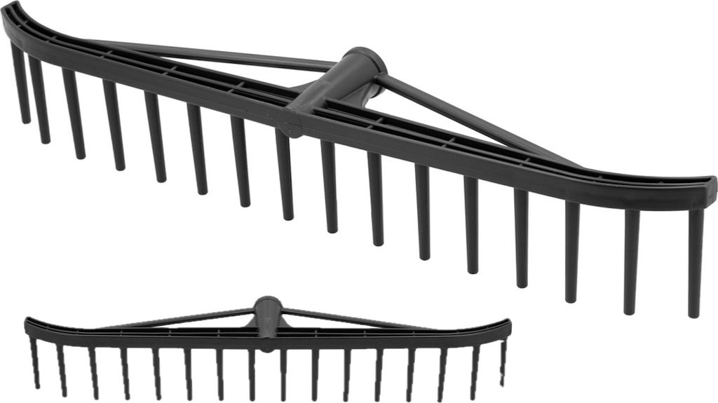 Gartenrechen, Harke 16 Zinken 55cm Rasenrechen, Kunststoff Produktbild 