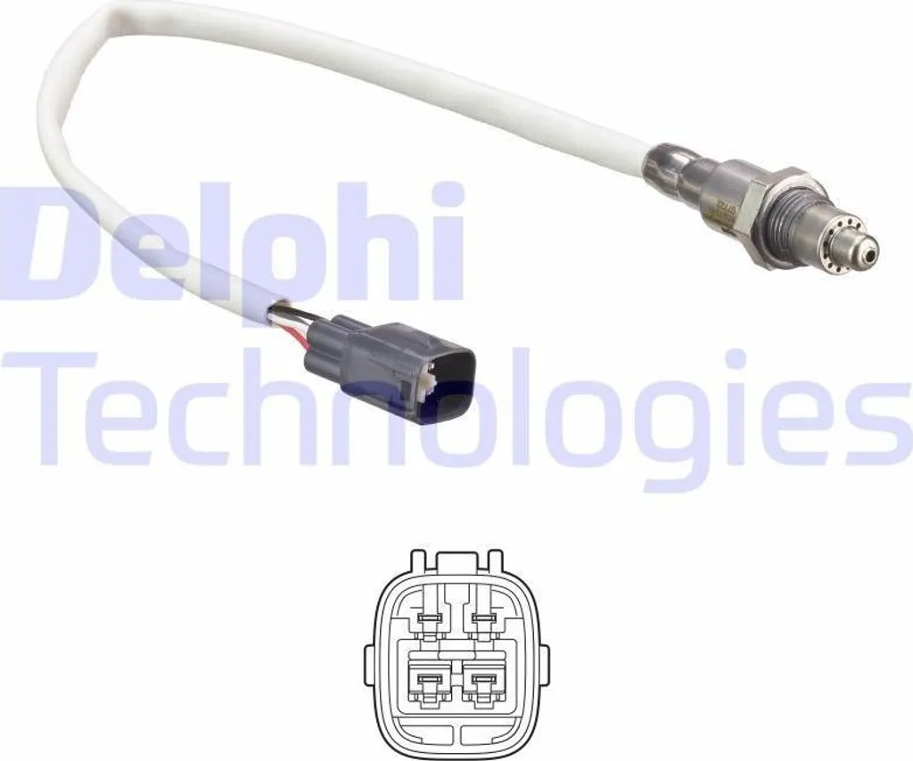 Sonde lambda chauffée 275 mm DELPHI ES21243 pour moteur TOYOTA Yaris P13