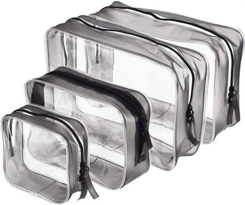 Vanity case souple transparent imperméable - Organisateur de toilette