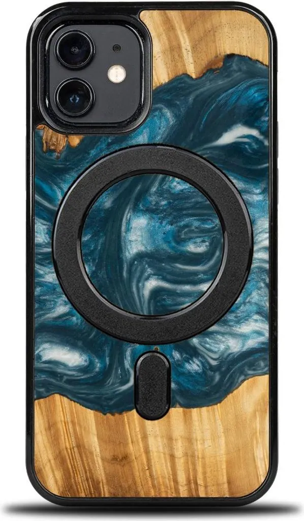 Cover iPhone 12 Bewood Unique Air MagSafe - Design Legno e Resina 4 Elementi