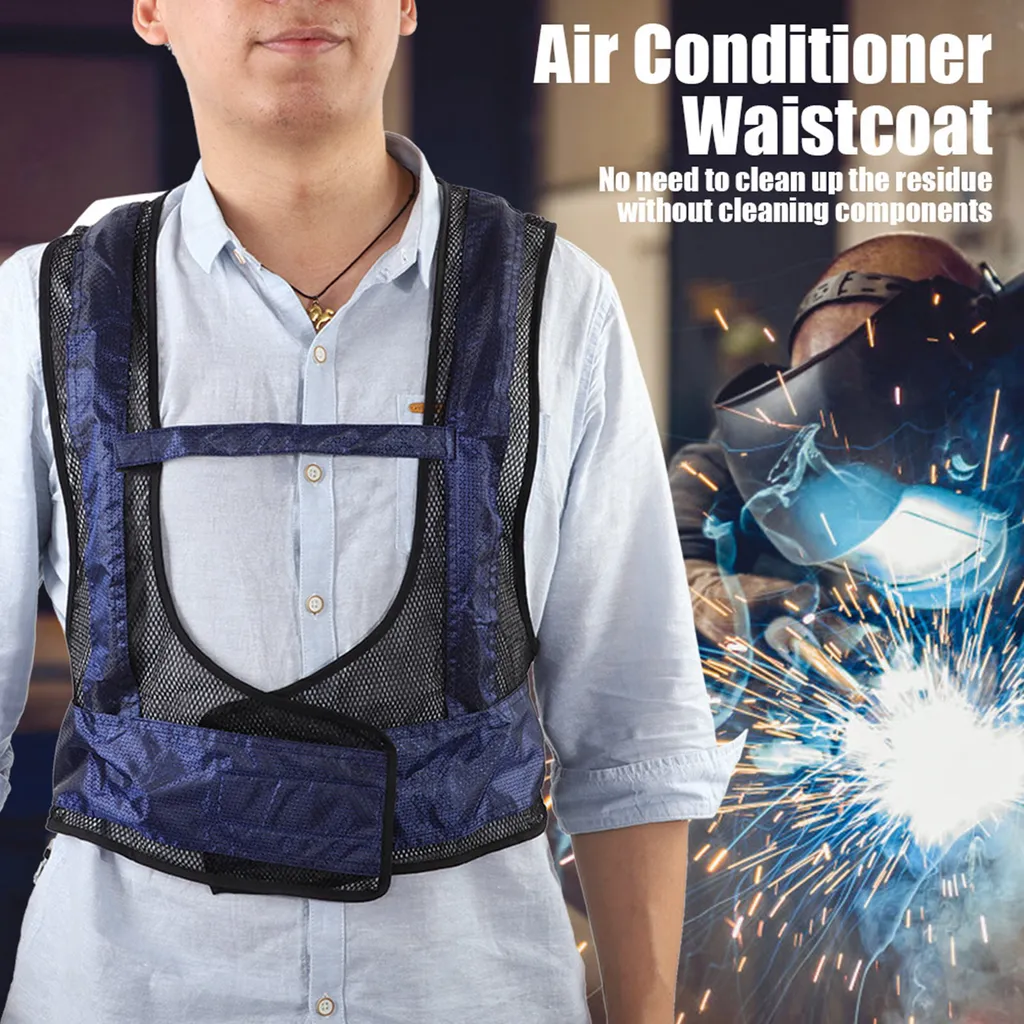 Gilet climatiseur USB ajustable avec ventilateurs pour forte chaleur