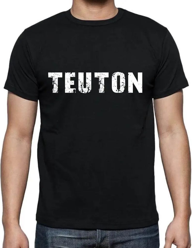 Herren Grafik T-Shirt Teuton Öko-Verantwortlich Vintage Jahrgang Kurzarm Lustige Druck Geburtstag Geschenk Mann