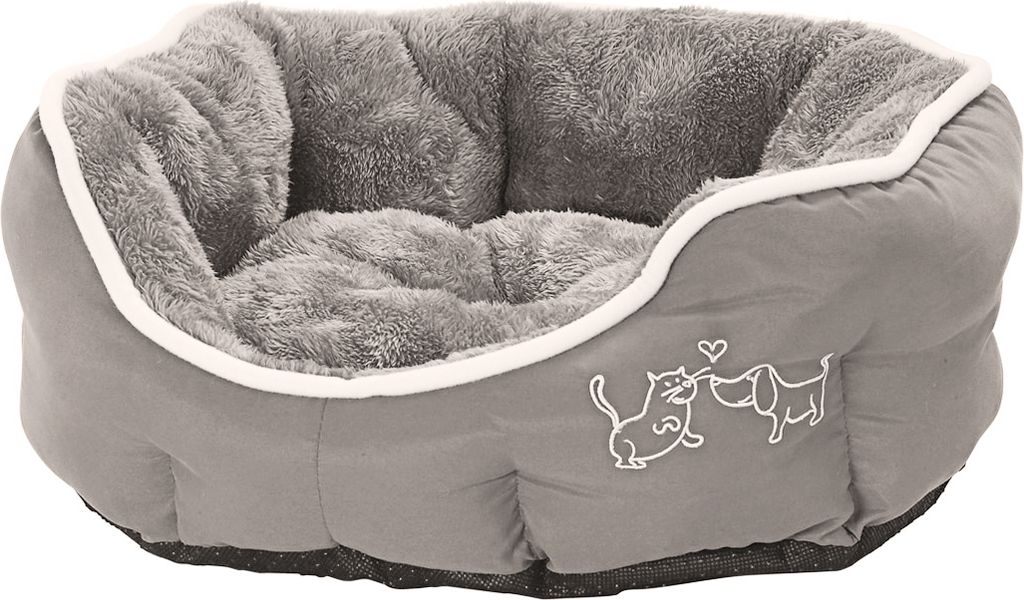 Dehner Lieblinge Hundebett und Katzenbett Sammy, oval, ca. Produktbild 