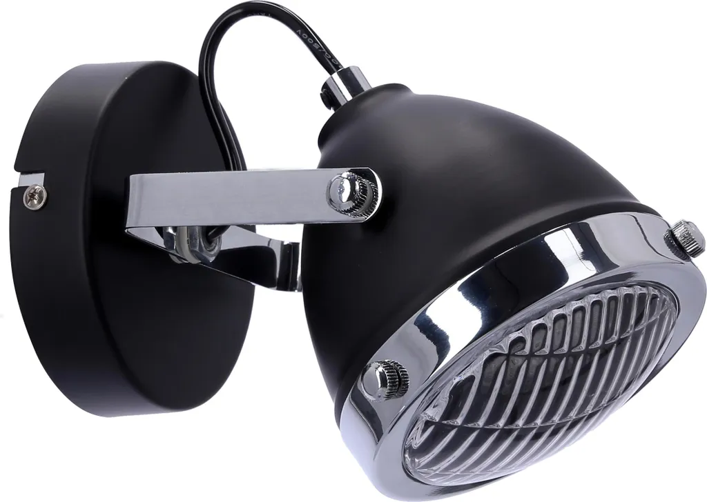 Spot orientable CRAZY noir 1xGU10 15W en métal pour éclairage précis