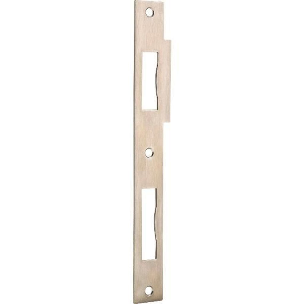 Doppeltürschließblech eckig, 210 x 24 x 1,5 mm, Edelstahl, Produktbild 