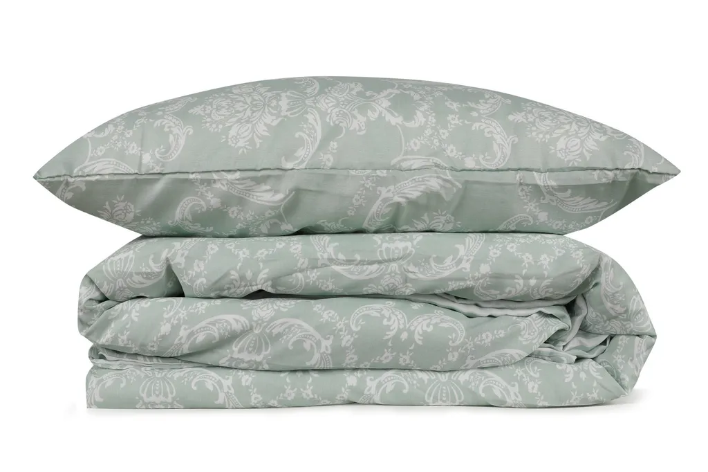 Couette de lit Begonvilla vert d'eau en mélange coton doux et résistant