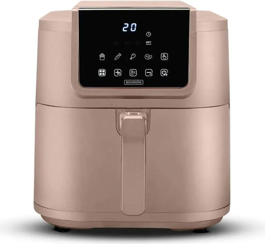 Bourgini 18.4177.00.00 Friteuse à air chaud 8L 200°C Noir Autonome