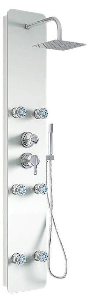 HOME DELUXE - Duschpaneel - DIVE Weiß - Maße: 150 x 25 x 9 Produktbild 