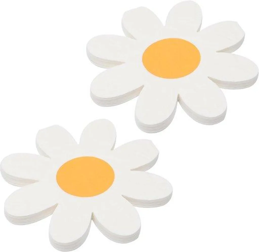 40 Serviettes Marguerites - Déco Table Fleurie pour Pique-nique Chic