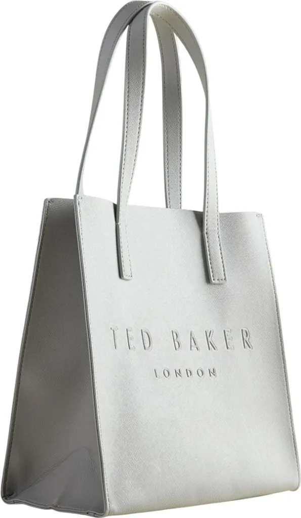 Borsa Ted Baker Seacon Grigia - Shopper Piccola Crosshatch Icon Bag