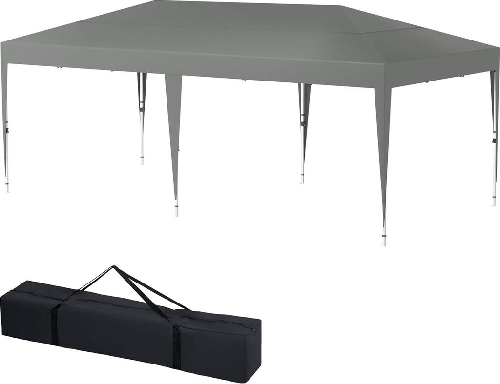 YUENFONG Pavillon Partyzelt 3x6m Metall Faltpavillon Faltbar Gartenpavillon Wasserdicht Stabil Gartenzelt Pergola für Party, Marktstand, Garten Ou...