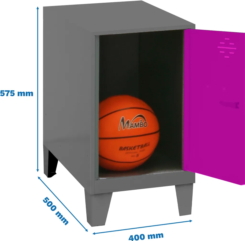 Vestiaire monobloc 1 casier Simonlocker Dism robuste en acier Rose