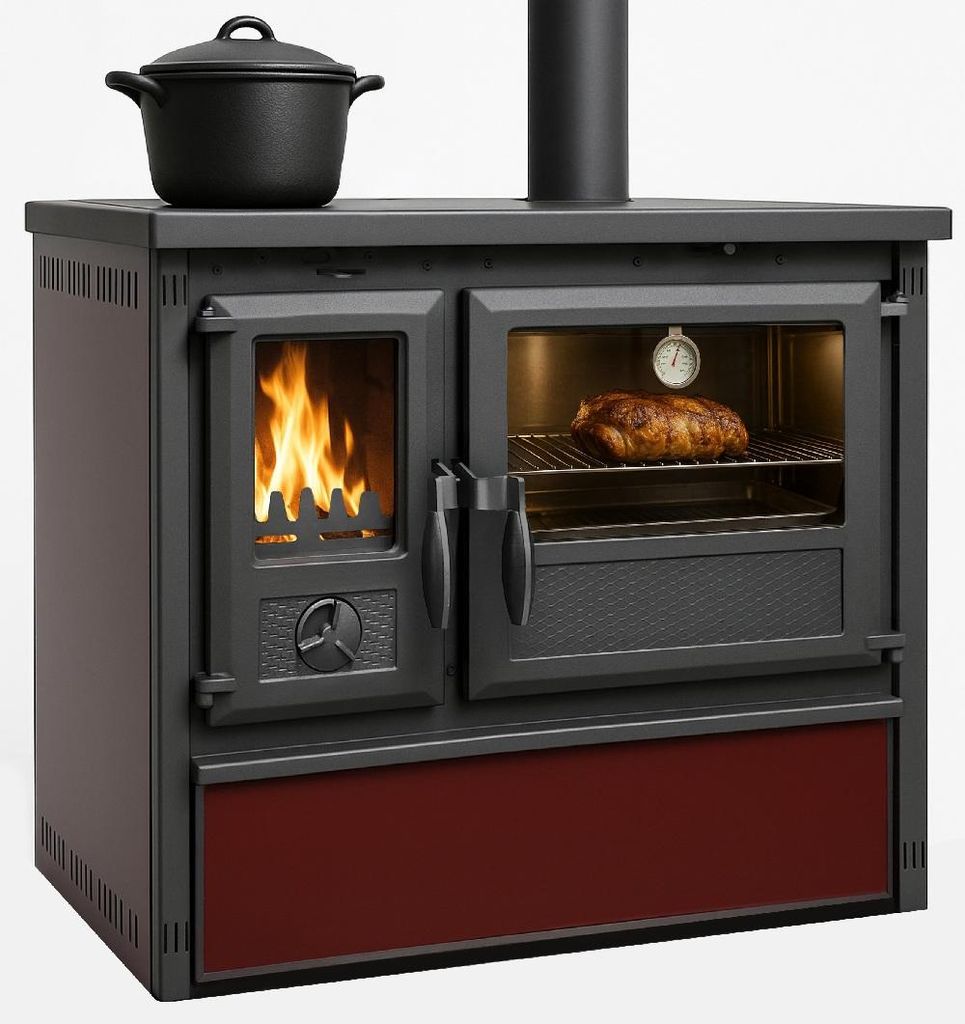 Outdoor-Küchenofen Außenküche Holzherd Modell Forno - bordeaux - 6 kW