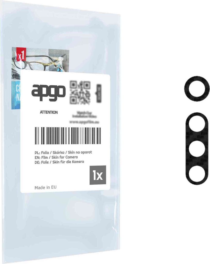 apgo Objektivschutz-Folie, Kameraschutz kompatibel mit Motorola Moto G8, Carbon-Imitation, Rückseite Schutzfolie für Kamera-Insel, Hinten Folie, ...