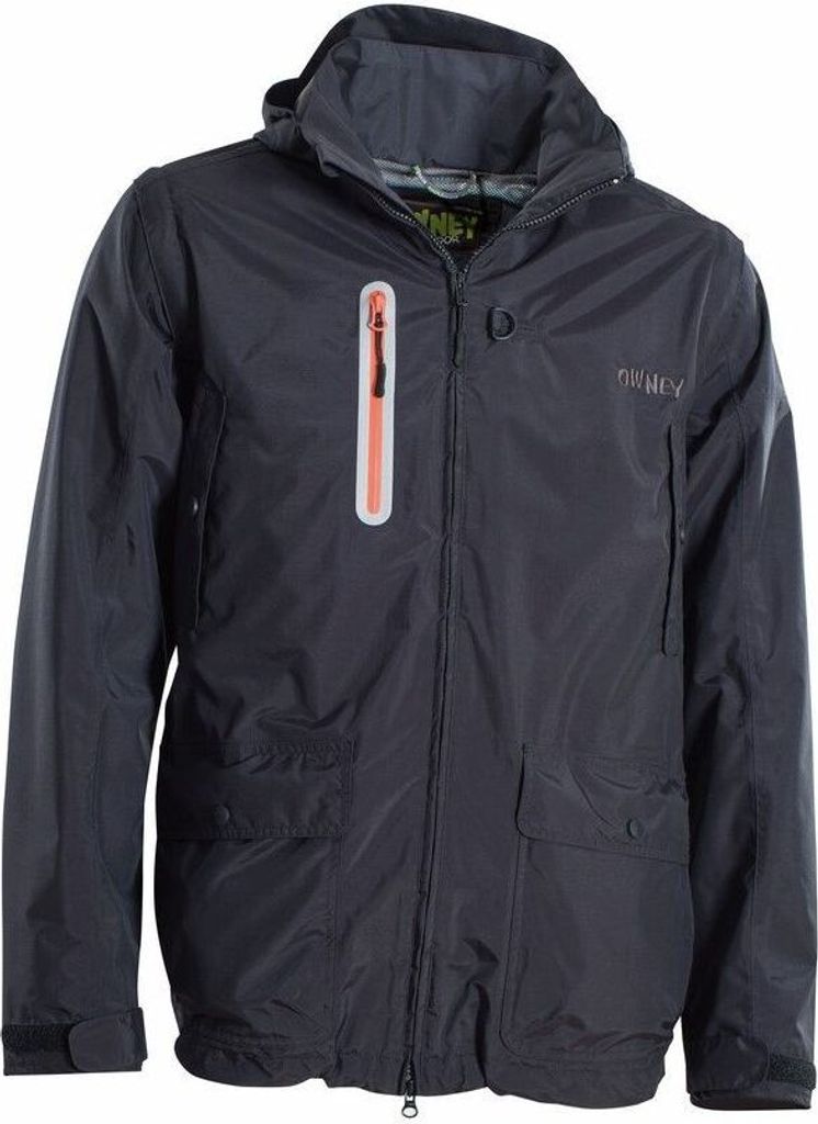 Owney Trusty 2 in 1 Jacke Schwarz XS wetterfest Hundehalter Wanderjacke wasserabweisend atmugsaktiv mit vielen Taschen