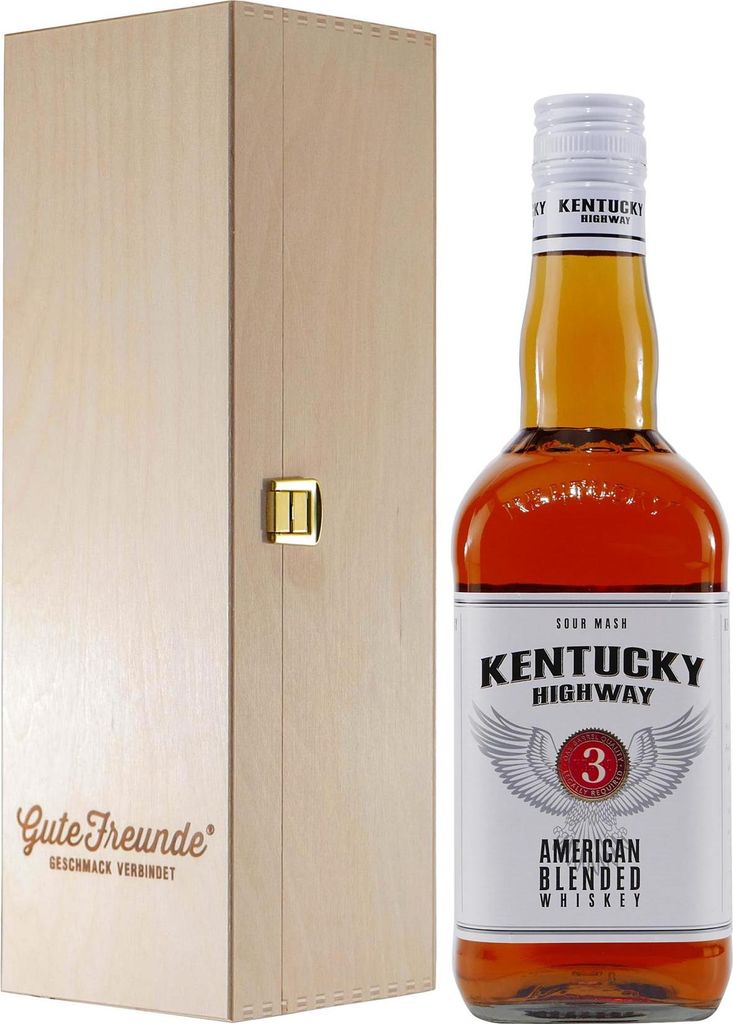 Kentucky Highway American Blended Whiskey mit Geschenk-HK