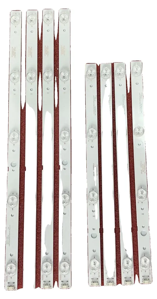 Lot de 8 bandes lumineuses LED 332mm et 430mm avec intensité réglable